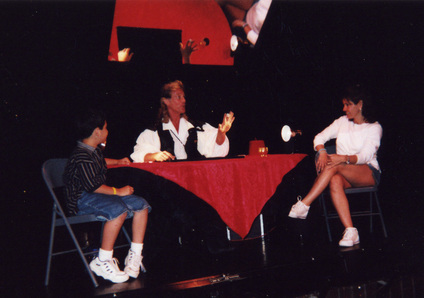 Steven Carlson performing stage close-up magic at the Excalibur Hotel and Casino in Las Vegas